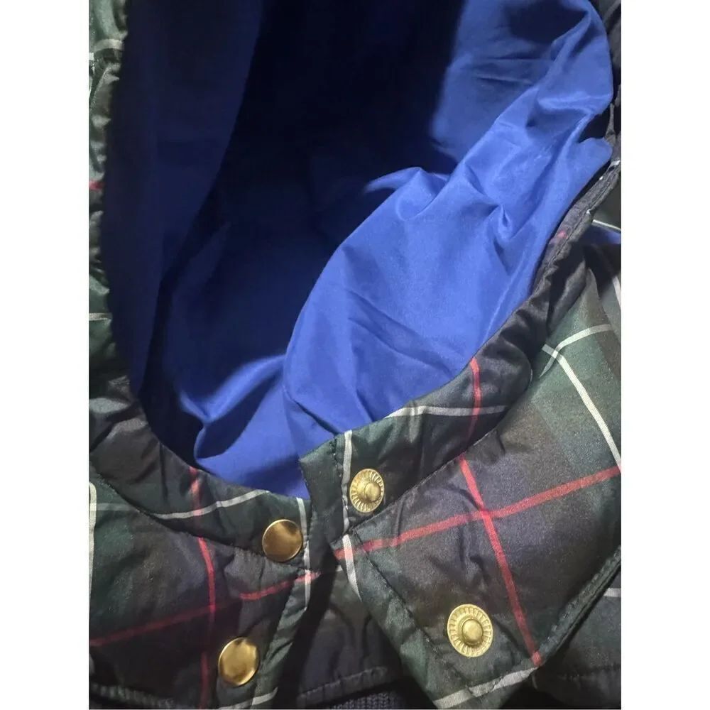 J. Crew plaid puffer vest features removable hood XS - Picture 8 of 12
